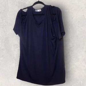 Rae Mode Blue Cold Shoulder Short Sleeve Top Womens Size 3XL